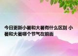 今日更新小暑和大暑有什么区别 小暑和大暑哪个节气在前面