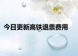 今日更新高铁退票费用