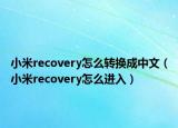 小米recovery怎么转换成中文（小米recovery怎么进入）