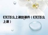 钉钉怎么上课放课件（钉钉怎么上课）