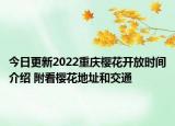 今日更新2022重庆樱花开放时间介绍 附看樱花地址和交通