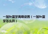 一加9r蓝牙高级设置（一加9r蓝牙怎么开）