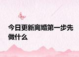 今日更新离婚第一步先做什么