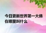 今日更新世界第一大佛在哪里叫什么