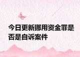 今日更新挪用资金罪是否是自诉案件