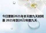 今日更新2021年冬天数九天时间表 2021年到2022年数九天