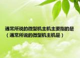 通常所说的微型机主机主要指的是（通常所说的微型机主机是）