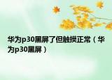 华为p30黑屏了但触摸正常（华为p30黑屏）