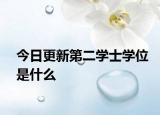 今日更新第二学士学位是什么