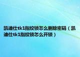 凯迪仕tk1指纹锁怎么删除密码（凯迪仕tk1指纹锁怎么开锁）