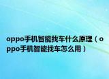 oppo手机智能找车什么原理（oppo手机智能找车怎么用）