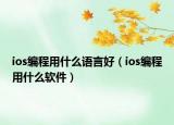 ios编程用什么语言好（ios编程用什么软件）