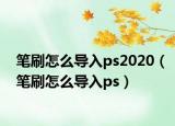 笔刷怎么导入ps2020（笔刷怎么导入ps）