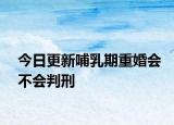 今日更新哺乳期重婚会不会判刑