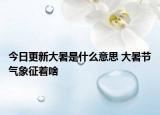 今日更新大暑是什么意思 大暑节气象征着啥
