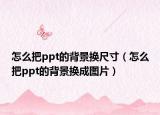 怎么把ppt的背景换尺寸（怎么把ppt的背景换成图片）