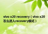 vivo x20 recovery（vivo x20怎么进入recovery模式）