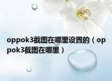 oppok3截图在哪里设置的（oppok3截图在哪里）