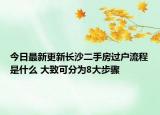 今日最新更新长沙二手房过户流程是什么 大致可分为8大步骤