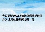 今日更新2022上海社保缴费基数是多少 上海社保缴费比例一览