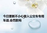 今日更新不小心驶入公交车专用车道,会罚款吗