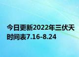 今日更新2022年三伏天时间表7.16-8.24