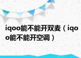 iqoo能不能开双麦（iqoo能不能开空调）