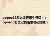 oppoa55怎么设置陌生号码（oppoa55怎么设置陌生号码拦截）