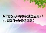 tcp协议与udp协议典型应用（tcp协议与udp协议区别）