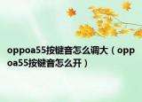 oppoa55按键音怎么调大（oppoa55按键音怎么开）