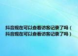抖音现在可以查看访客记录了吗（抖音现在可以查看访客记录了吗）