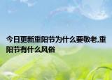 今日更新重阳节为什么要敬老,重阳节有什么风俗