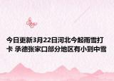 今日更新3月22日河北今起雨雪打卡 承德张家口部分地区有小到中雪
