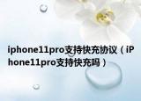 iphone11pro支持快充协议（iPhone11pro支持快充吗）