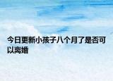 今日更新小孩子八个月了是否可以离婚