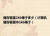 储存容量1kb等于多少（计算机储存容量中1kb等于）