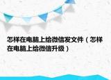 怎样在电脑上给微信发文件（怎样在电脑上给微信升级）