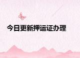 今日更新押运证办理