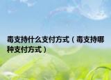 毒支持什么支付方式（毒支持哪种支付方式）