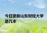 今日更新山东财经大学是几本