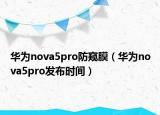华为nova5pro防窥膜（华为nova5pro发布时间）