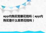 app内购买需要花钱吗（app内购买是什么意思花钱吗）