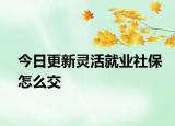 今日更新灵活就业社保怎么交