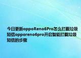 今日更新oppoReno6Pro怎么拦截垃圾短信opporeno6pro开启智能拦截垃圾短信的步骤