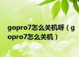 gopro7怎么关机呀（gopro7怎么关机）