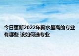 今日更新2022年薪水最高的专业有哪些 该如何选专业