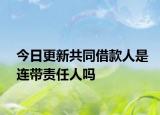 今日更新共同借款人是连带责任人吗