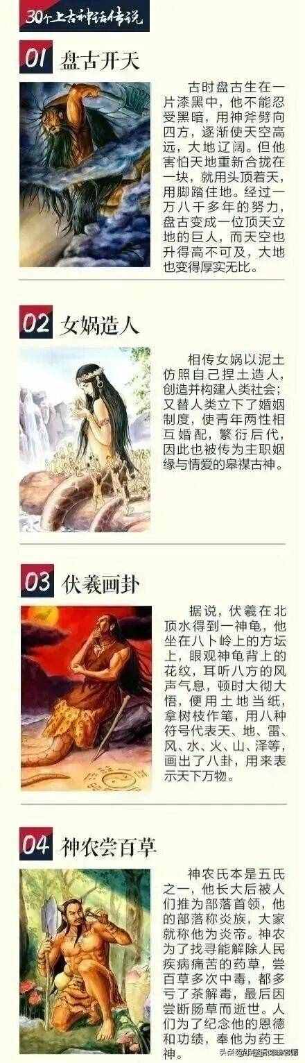 30个中国上古神话传说，暑假让孩子阅读涨知识