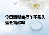 今日更新自行车不戴头盔会罚款吗