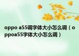 oppo a55调字体大小怎么调（oppoa55字体大小怎么调）